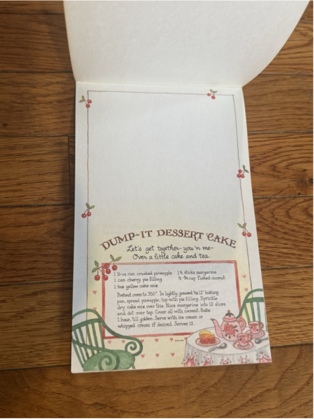 Vtg 1992 C.M. Paula Recipe For Friendship Stationary Writing Pad Notepad NOS NEW - Picture 5 of 10
